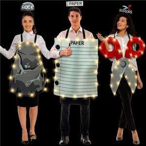 Rock Paper Scissors Costumes Couples Halloween Set‎ Adults Family Halloween 3